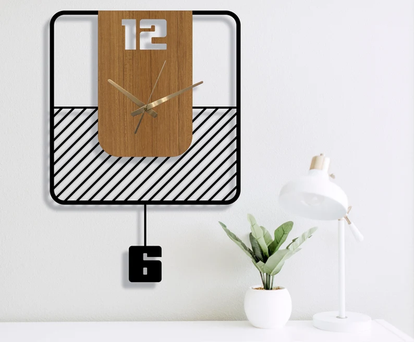 Adam model clock 50x70cm/19.7x27.6in Bronze Gold All Products by MetalWallDesigns | MetalWallDesign