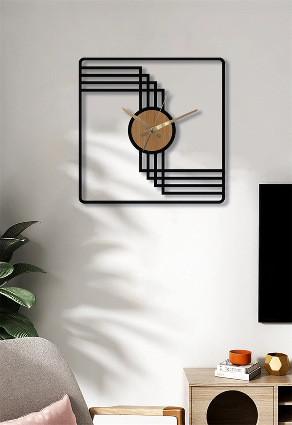 Aya Model Clock 50x50cm/19.7x19.7in Bronze Gold All Products by MetalWallDesigns | MetalWallDesign