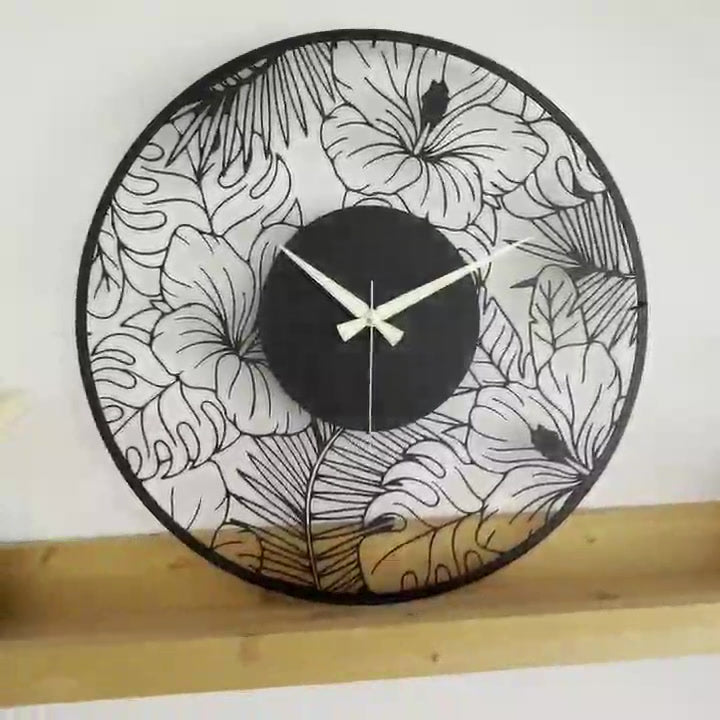 Botanical clock All Products by MetalWallDesigns | MetalWallDesign