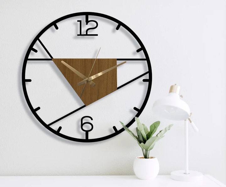 Charly model clock 50x50cm/19.7x19.7in Bronze Gold All Products by MetalWallDesigns | MetalWallDesign