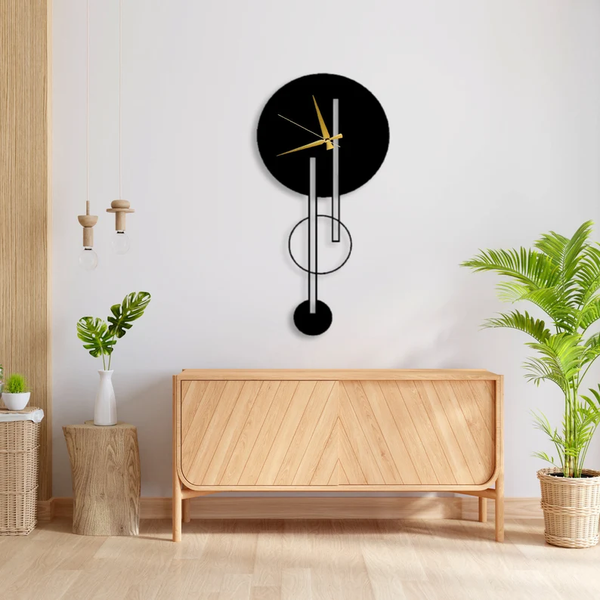 Jane model clock Width 55cm(21.7in) | Height 117cm(46.1in) Gold Silver All Products by MetalWallDesigns | MetalWallDesign