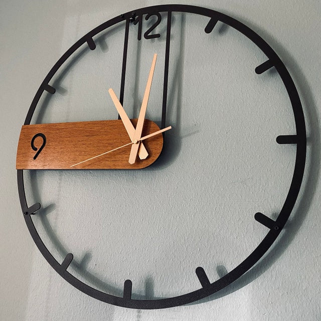 Oak Model Clock All Products by MetalWallDesigns | MetalWallDesign