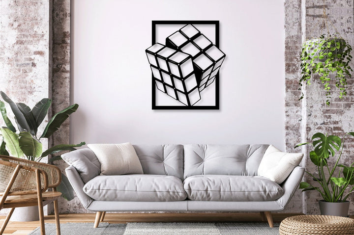 Rubiks Cube Framed All Products by MetalWallDesigns | MetalWallDesign