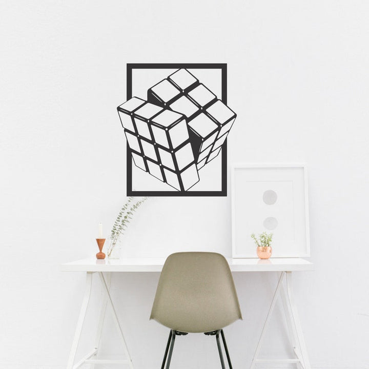 Rubiks Cube Framed All Products by MetalWallDesigns | MetalWallDesign