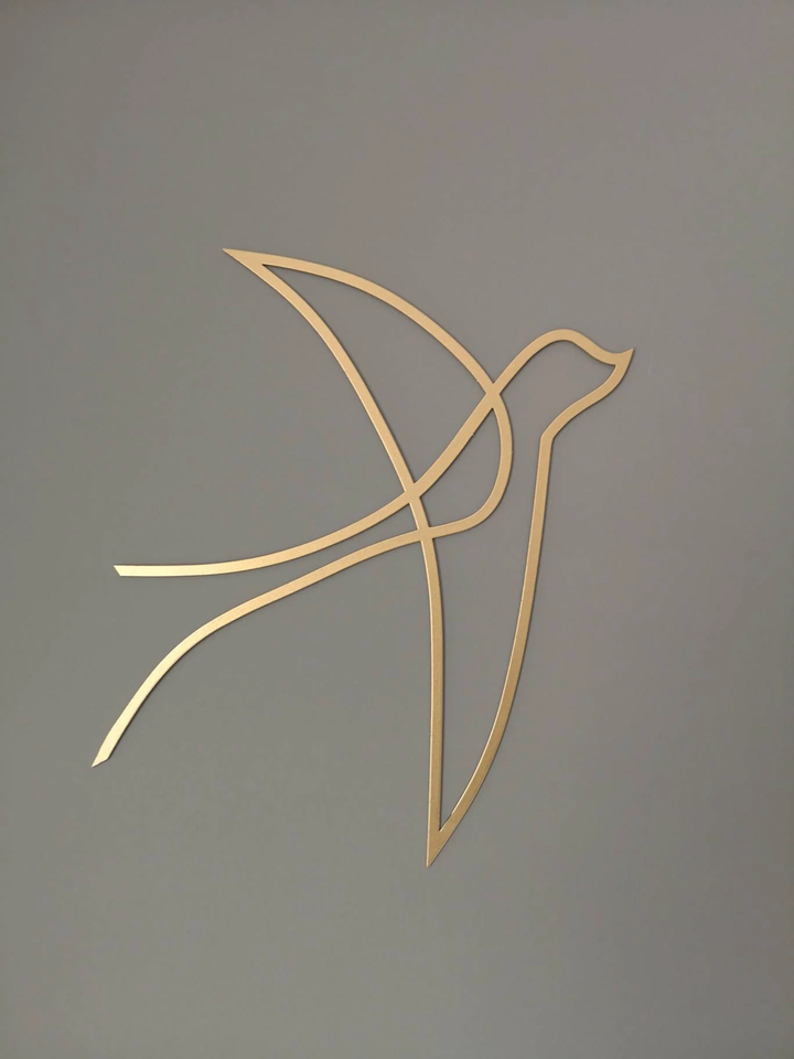 songbirds Set of 4 Gold All Products by MetalWallDesigns | MetalWallDesign