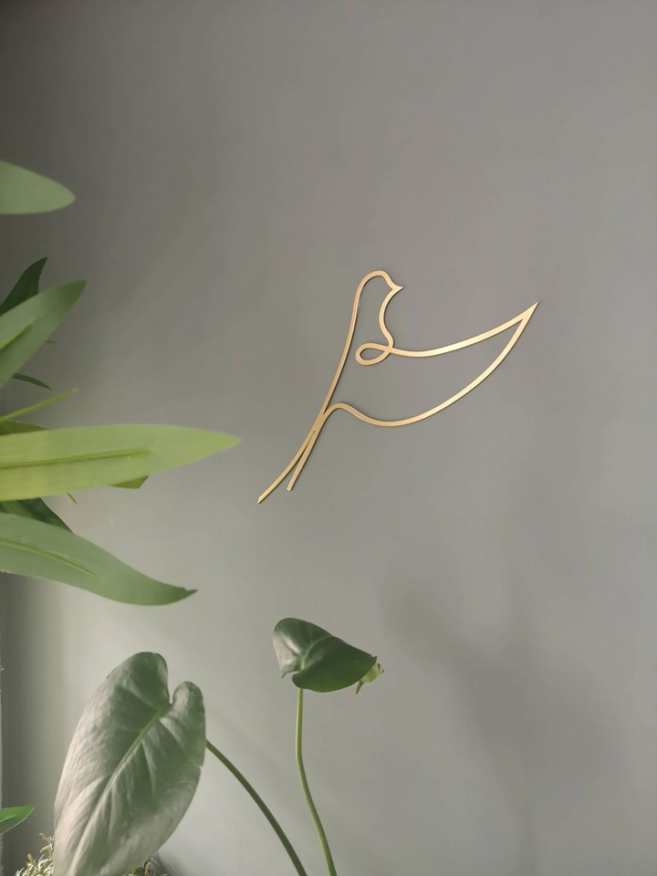 songbirds Set of 4 Gold All Products by MetalWallDesigns | MetalWallDesign