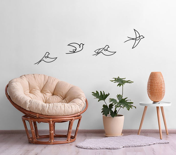 songbirds Set of 4 Gold All Products by MetalWallDesigns | MetalWallDesign