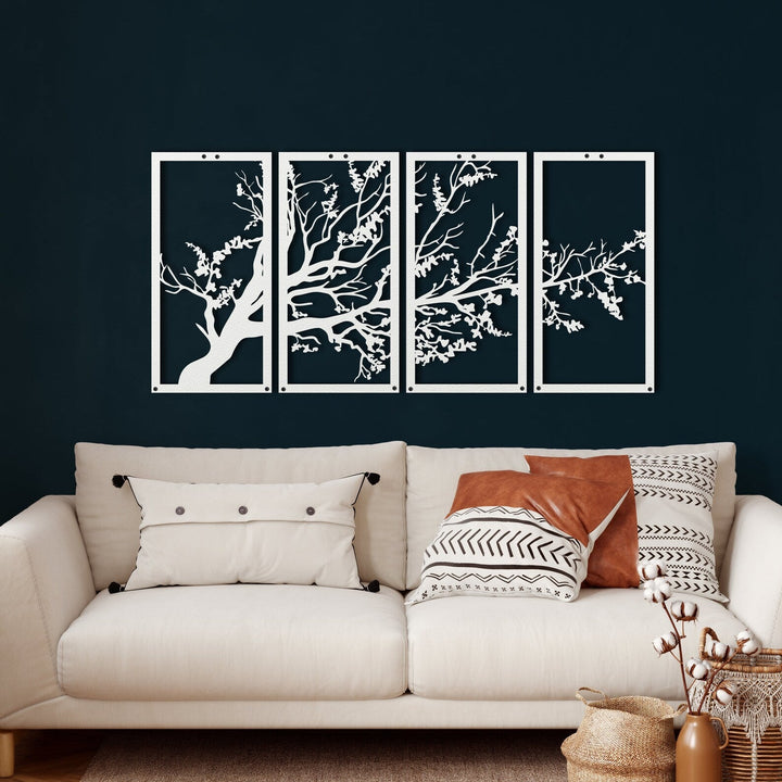 The Tree of Life 4 Parts - Jasmine All Products by MetalWallDesigns | MetalWallDesign