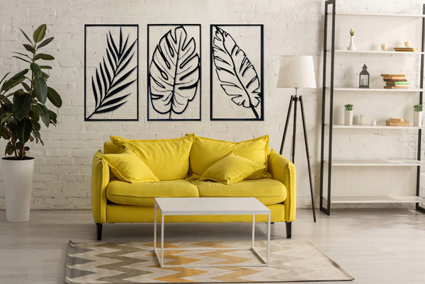 Trapped leaves Each Part: 75x41/29.5x16.1in Gold All Products by MetalWallDesigns | MetalWallDesign